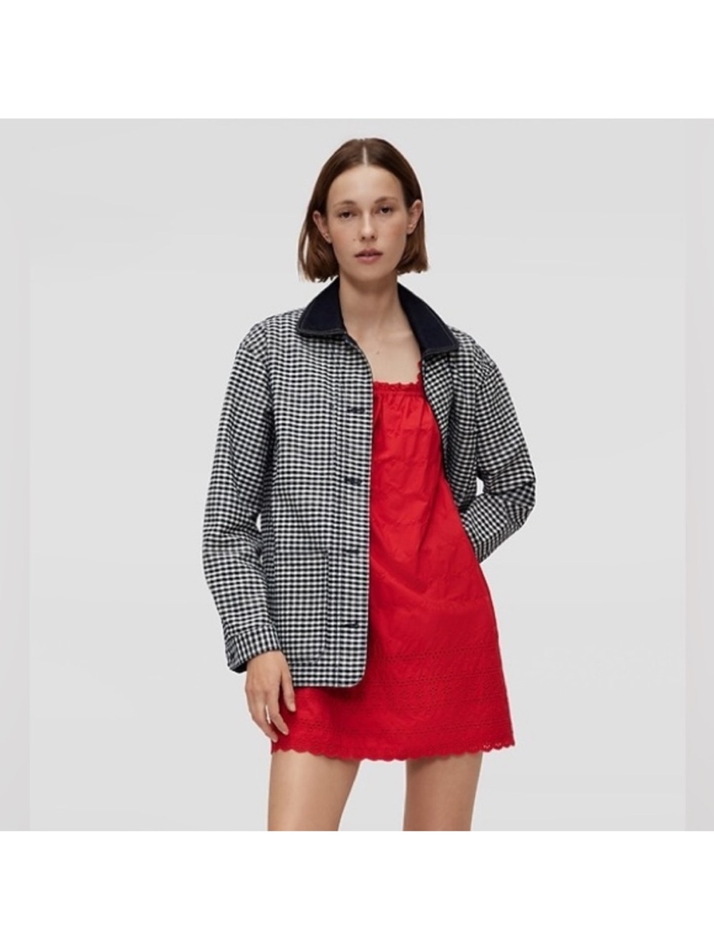 GAP x DOEN Black & White Gingham Jacket - Picture 2 of 3